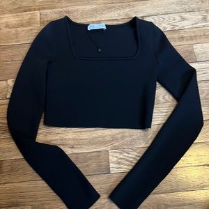Square neck crop top